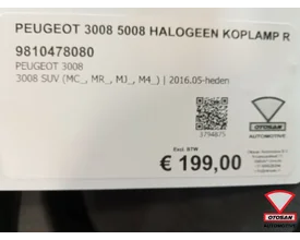 peugeot-3008-5008-2016-halogeen-koplamp-rechts-9810478080 — foto 8