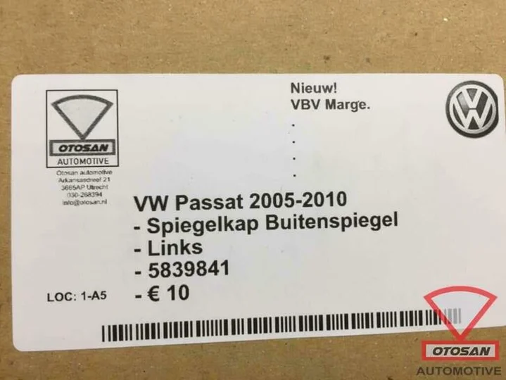 vw-passat-2005-2010-spiegelkap-spiegel-kap-links-nieuw!-5839 — foto 3