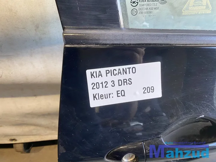 kia-picanto-2-zwart-z1-eq-rechts-rechter-deur-3-deurs-20112017 — foto 2