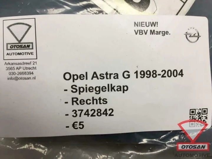 opel-astra-g-2002-spiegelkap-spiegel-kap-rechts-nieuw!-37428 — foto 3