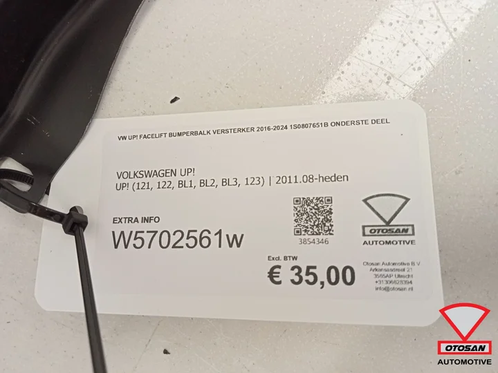 vw-up-facelift-bumperbalk-versterker-20162024-1s0807651b-onderste-deel — foto 4
