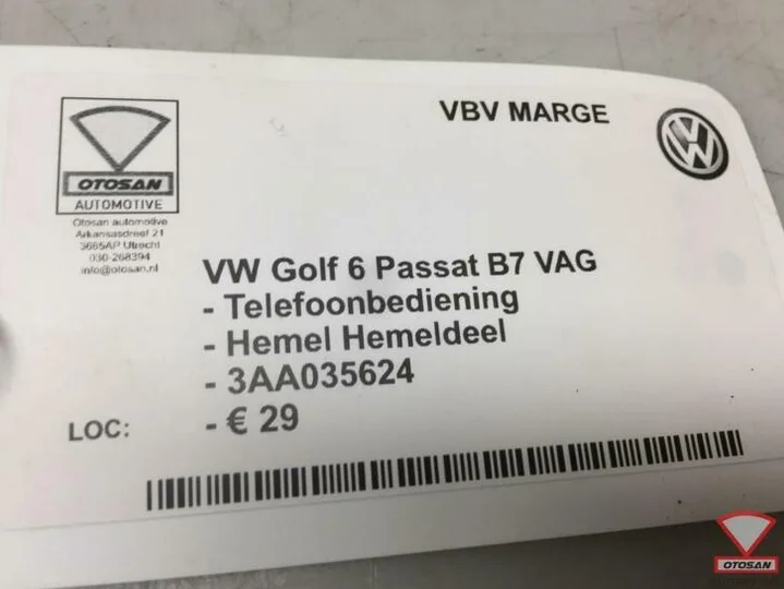 vw-golf-6-passat-b7-vag-telefoonbediening-hemel-3aa035624 — foto 2