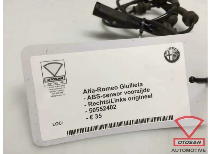 Alfa Romeo Giulietta 2018 ABS Sensor Voor L/R 50552402