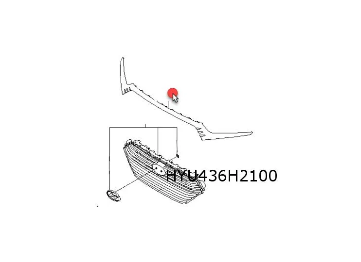 Hyundai Ioniq NIEUW voorbumper lijst 86585G2000