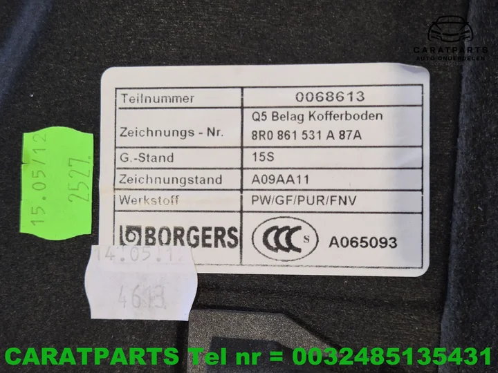 8r0861531a-audi-q5-kofferbakmat-q5-8r-vloermat-q5-vloerplaat — foto 6