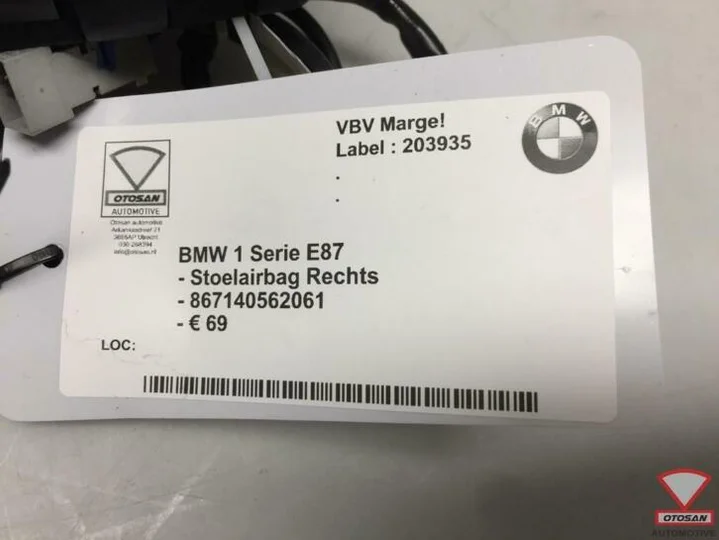 bmw-1-serie-e87-stoelairbag-stoel-airbag-rechts-867140562061 — foto 3