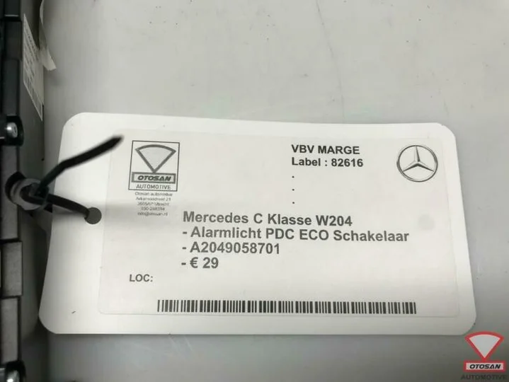 mercedes-c-klasse-w204-alarmlicht-pdc-schakelaar-a2049058701 — foto 2
