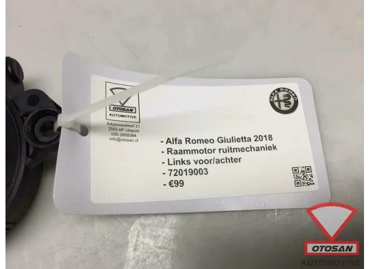 Alfa Romeo Giulietta Raammotor Links Voor Achter 72019003