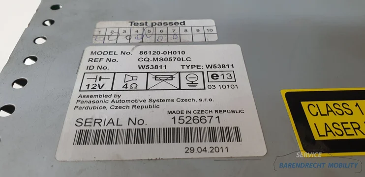 radio-c1-107-c1-861200h010-cd-speler-aux-tuner-origineel-gebruikt-2005-2014 — foto 3