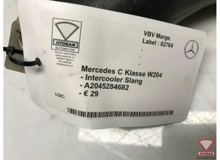 Mercedes C Klasse W204 Intercooler Slang A2045284682