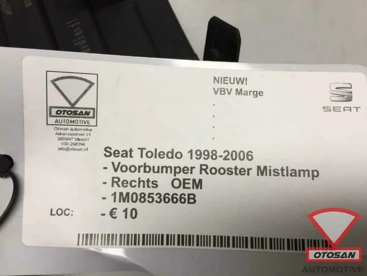 seat-toledo-2000-voorbumper-rooster-rechts-nieuw!-1m0853666b — foto 4