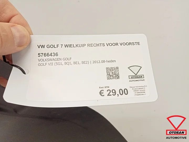 vw-golf-7-wielkuip-modderkuip-rechts-voor-voorste-deel-nieuw — foto 3