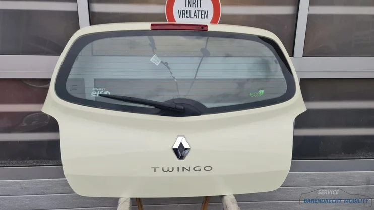 achterklep-renault-twingo-ii-creme-wit-ovenr-jaune-vanille-kofferklep-origineel-gebruikt-2007-2011 — foto 2