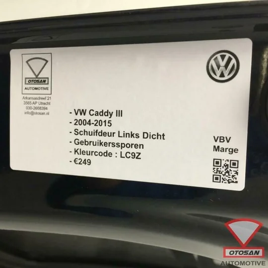 vw-caddy-iii-2004-2015-schuifdeur-deur-dicht-links-lc9z — foto 5