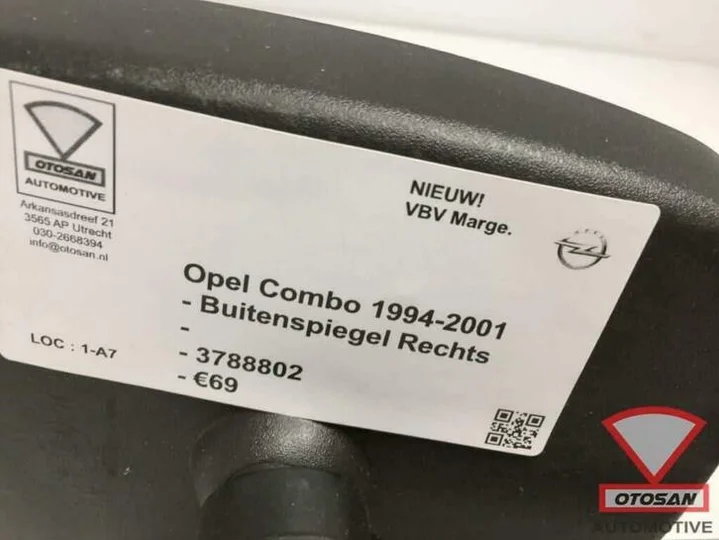 opel-combo-1994-2001-buitenspiegel-spiegel-rechts-nieuw!-378 — foto 4