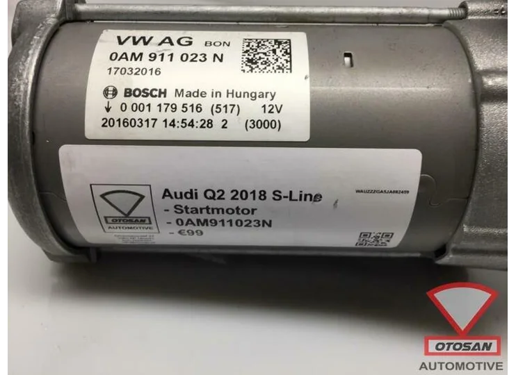 Audi Q2 2018 S-Line Startmotor 0AM911023N
